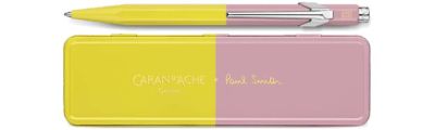 Caran d'Ache 849 PAUL SMITH Chartreuse Yellow & Rose Pink Balpen - Limited Edition
